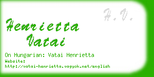 henrietta vatai business card